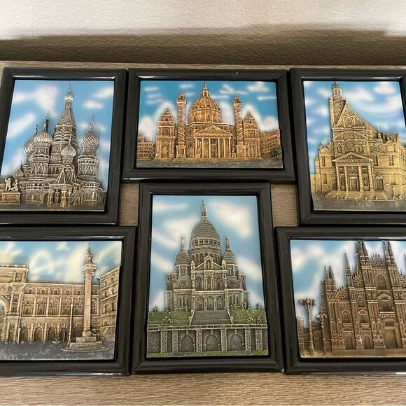 Gothic Cathedral Church 6-pc Gallery Wall Art Set - Picture 1 of 12